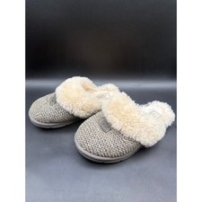 UGG Australia Knit Scuffette Slippers Women's US Size 6 Gray Shearling Mules