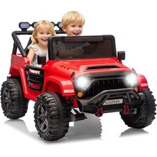 24V 2 Seater Ride on Car Toy for Kids 4x4 Ride on Truck w/Parent Control Red
