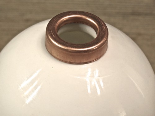 2 Lightning Rod Ball End Caps Solid Copper New Replacement 1 3/8 X 15/16" Medium - Picture 2 of 9