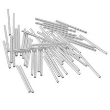 50pcs Smooth Metal Long Tube Spacer Beads Jewelry Making