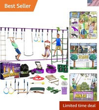 Ultimate 2x55ft Ninja Warrior Obstacle Course - 10 Safe Backyard Challenges