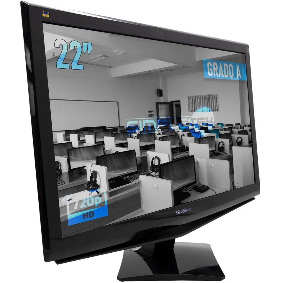 Viewsonic Va2248-Led Monitor 22" 16:9 Bildschirm Display Panel Lc Überholt - Bild 3 von 4