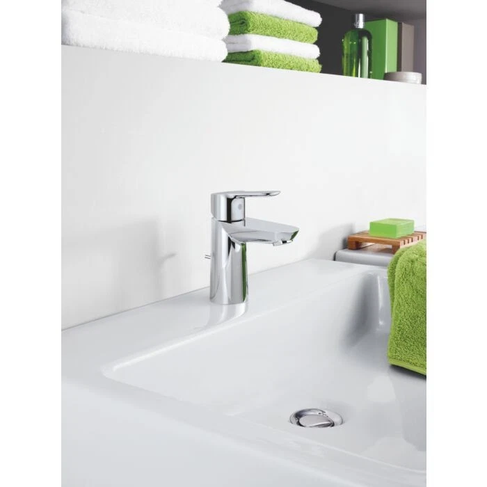 Grohe BauEdge Waschtischarmatur 23328000 mit Ablaufgarnitur, Wasserhahn, Bad - Bild 4 von 4