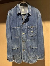 Vintage 70s Lee 91-J Denim Work Jacket Coverall 4 Pocket Size 40 Long Used