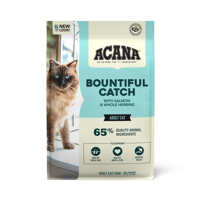 Bountiful Catch Dry Cat Food for Adult Cats, Salmon and Whole Herring Recipe,...