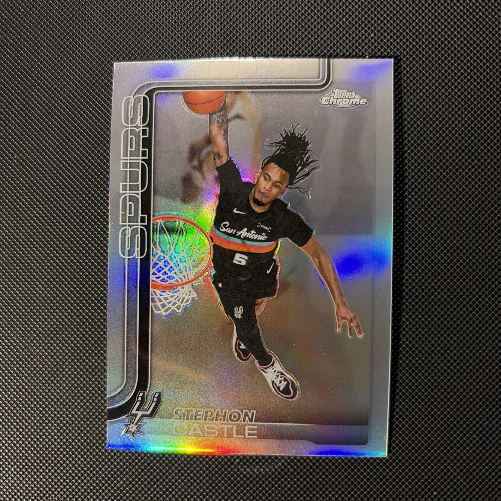 2025-26 Topps Chrome Update Basketball Stephon Castle #82 Refractor Spurs