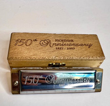 HOHNER 150TH ANNIVERSARY HARMONICA STANDARD C with WOOD BOX 1837-2007 GERMANY