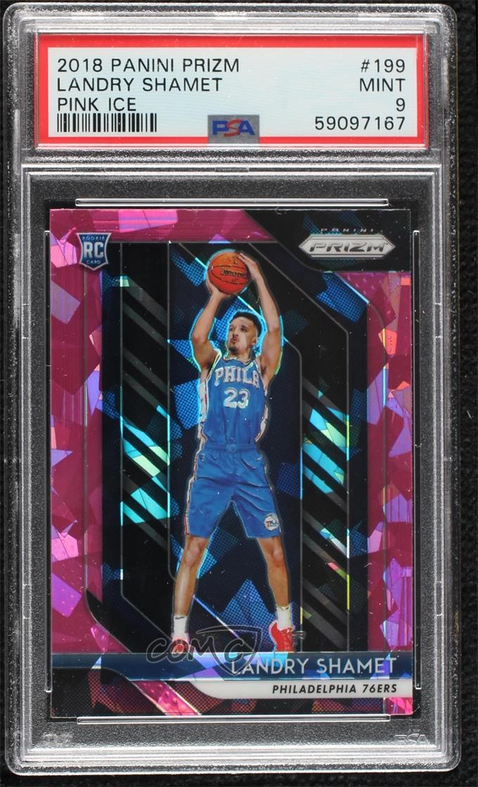 2018-19 Panini Prizm Pink Ice Landry Shamet #199 PSA 9 MINT Rookie RC 17a5