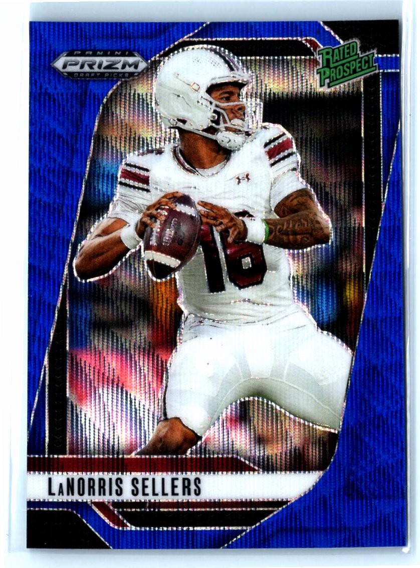 2025 Panini Prizm Draft Picks #165 LaNorris Sellers Prizms Blue Wave #/299