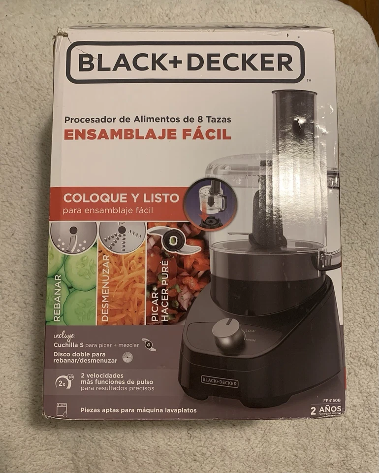 Black + Decker 3-in-1 Easy Assembly 8-Cup Food Processor Black FP4150B - Image 3 of 4
