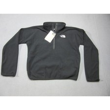 The North Face Fleece Girls XL 14/16 Black Glacier Pullover Jacket Snap Neck