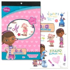 50 Children Girls Kids Temporary Tattoos Disney Doc McStuffins, Stocking Filler
