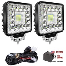 4 Inch LED Light Pods Bar with Wiring Harness, Cube LED Work 2 Cube with Wiring