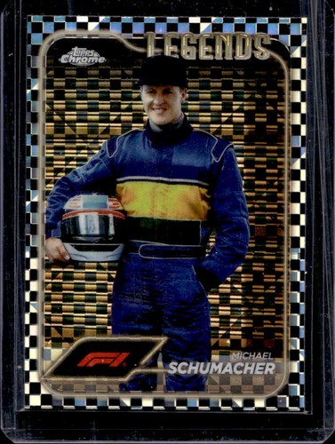 2024 Topps Chrome F1 Michael Schumacher Checker Flag Refractor Legend #187