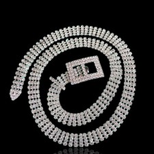 38in Prong Set Rhinestone Belt With Buckle Glitz Glam Chic Rockabilly Vintage