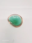 Murano Art Bullicante Bubbles Ashtray Glass Vintage Green Ambe Trinket Dish Bowl