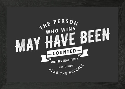 the person who wins Framed Wall Art Poster Canvas Print Picture