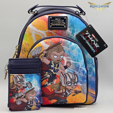 Loungefly Marvel Thor Love and Thunder Chibi Mighty Thor Mini Backpack Set