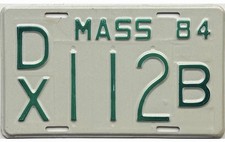 *99 CENT SALE* 1984 Massachusetts MOTORCYCLE DEALER License Plate #112 B NR