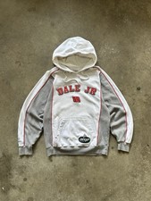 Vintage 2000s Y2k NASCAR Dale Jr Racing Hoodie Sweatshirt Embroidered White Sz M