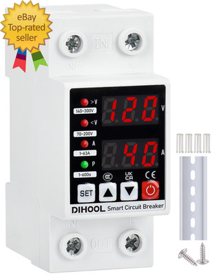 Adjustable Voltage Protector 110V 220V Low/High Voltage Cutoff and Overcurrent