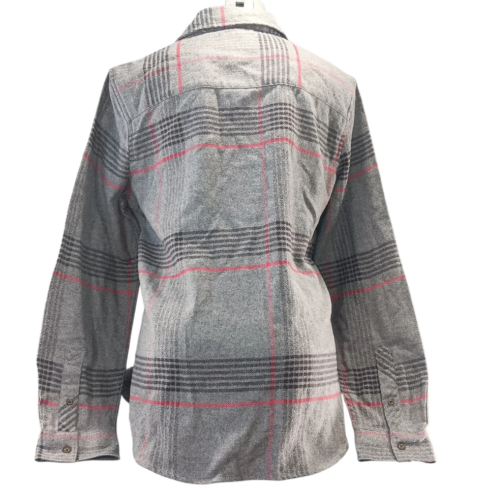 Camisa a Cuadros de Franela Peso Medio Field + Stream Heritage Gris L Suave Cálida Exterior  Foto 2 de 4