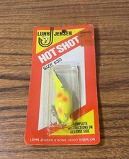 Vintage Luhr Jensen Hot Shot 30 N.O.S Chartreuse/orange dot USA made Pre Rapala