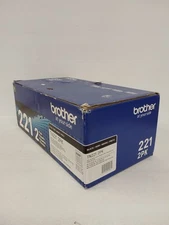 Brother Genuine Standard-Yield Black Toner Cartridge TN221BK 2PACK Damaged Box