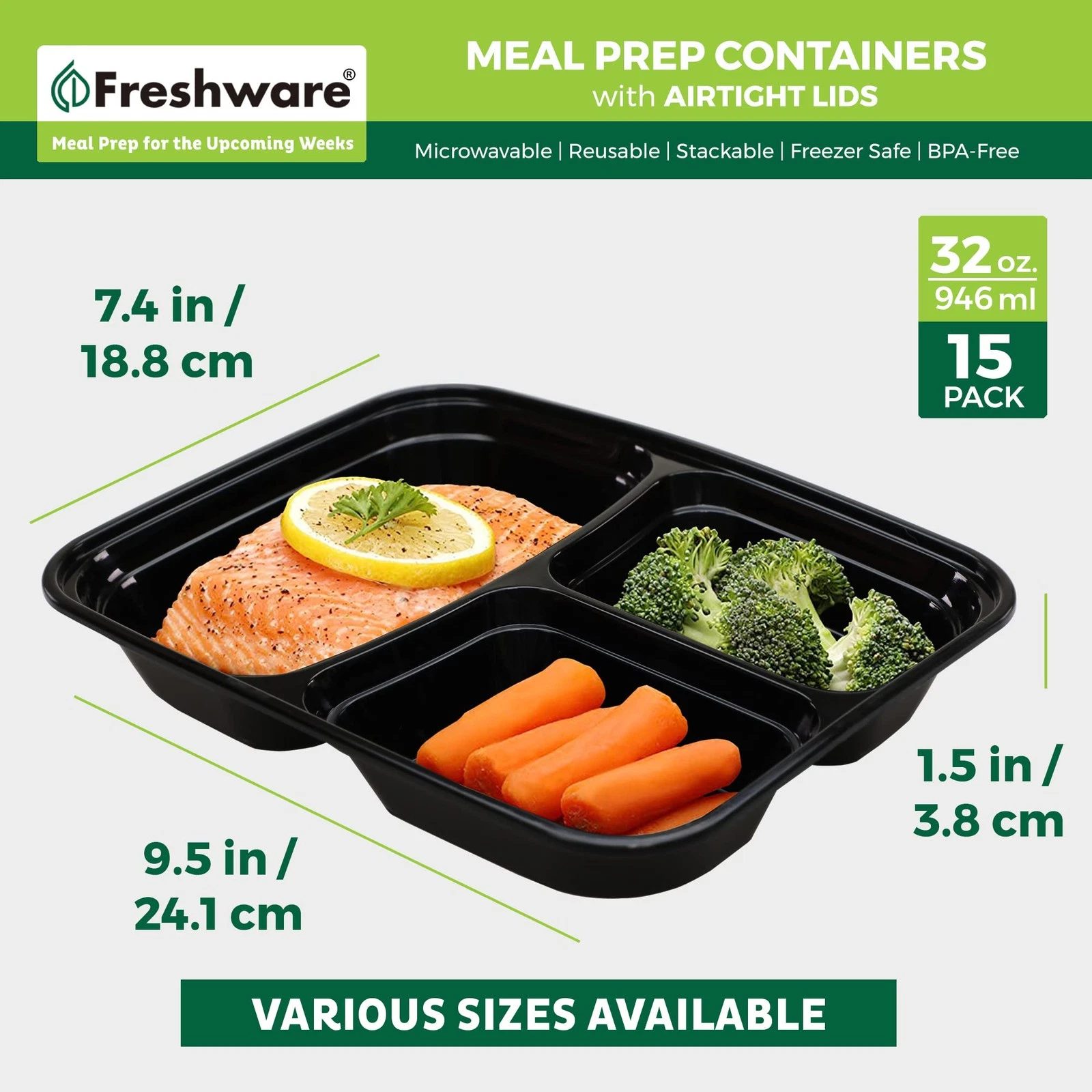 Freshware Meal Prep Containers - Thumbnail 5