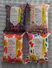 4 PACKS of Makeup Removing Facial Wipes 4 Different Scent Towelettes Exp. 9/27