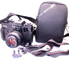 Zenit 122K Black film camera w MC Zenitar-K2 50mm f2 2/50 lens PK Pentax K mount