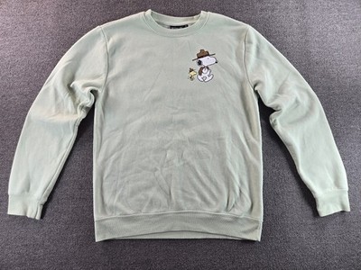 Peanuts Sweatshirt Unisex Medium Snoopy Happy Camper Pullover Hiking