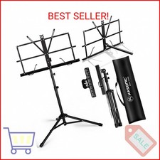 K KASONIC Music Stand, 2 in 1 Dual-Use Folding Sheet Music Stand  Desktop Book