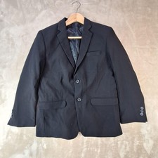Calvin Klein Suit Jacket Boys 14 Husky Black Ventless 2 Button Wedding