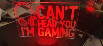 LED Can'T Hear You I'M Gaming Nachtlicht (Yuandian)  Videospiele Gamer Zocken
