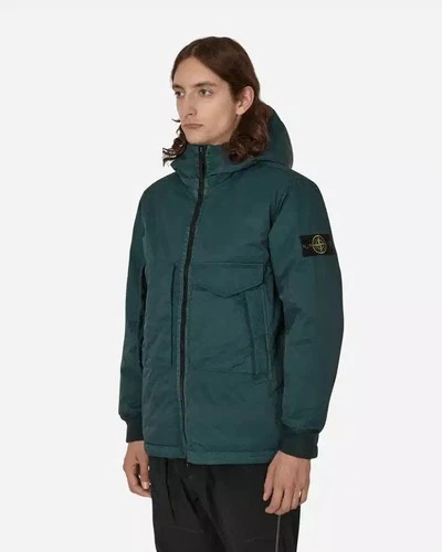 Stone Island Opaque Nylon Twill Down Jacket - Green - Size M video thumbnail