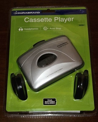 NEW! Portable Cassette Player Durabrand Model 820M w/Headphones Sealed Packaging