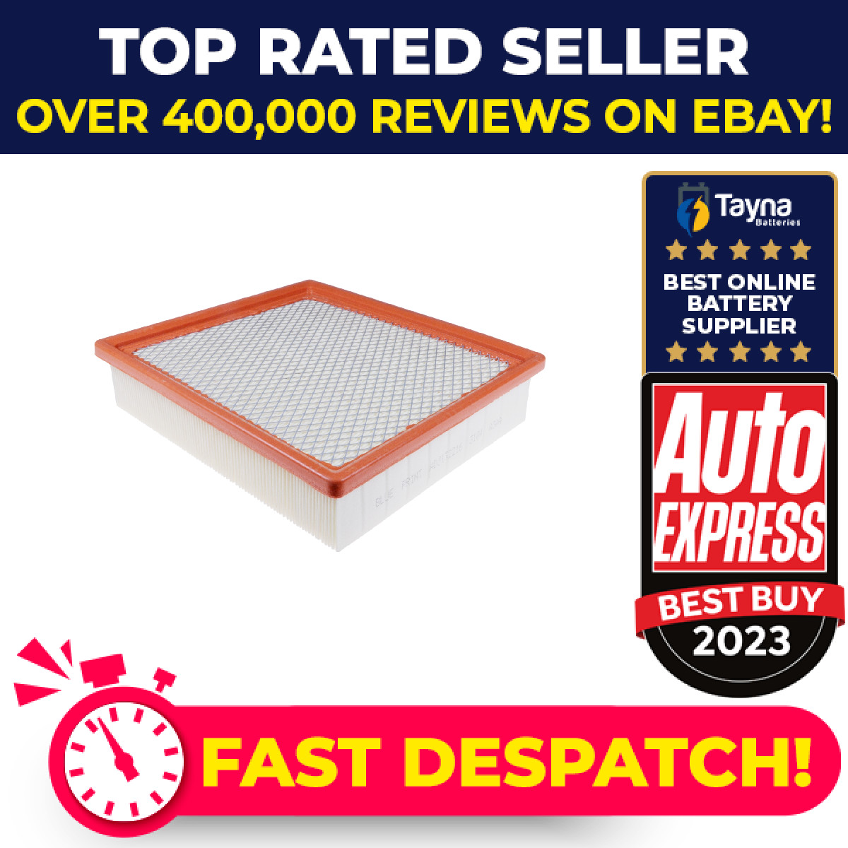 Air Filter fits RANGE ROVER Mk2 P38A 4.6 94 to 02 Blue Print ESR341 Quality New