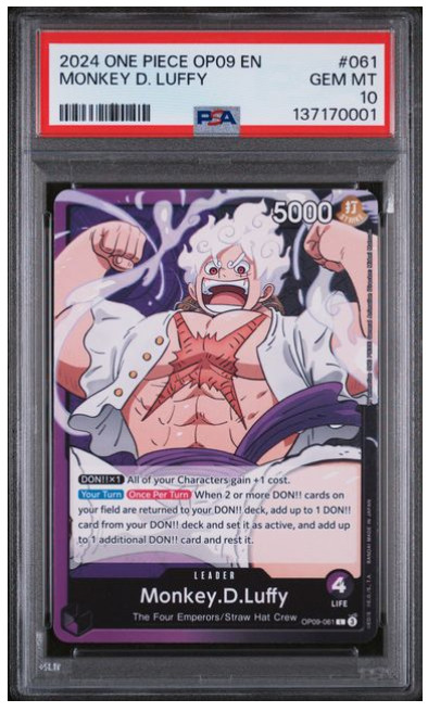 2024 ONE PIECE OP09-EMPERORS IN THE NEW WORLD #061 MONKEY D. LUFFY PSA 10