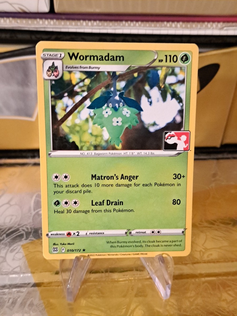 Wormadam Pokemon Prize Pack Series 2 Promo Play Stamped Pokemon Card NM/LP  Grass