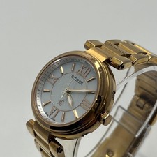 Citizen xC Solar Womens Pink Gold White MOP Dial Dress 29mm wrist 14cm