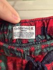 Saddlebred Men's Medium Flannel Plaid Pajama Pants Red Green Black Drawstring — photo 2