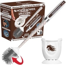 Horsepower Unicorn, AS-SEEN-ON-TV, Motorized Toilet Brush, Powerful Spinning Act
