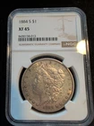 1884 S Morgan Silver Dollar ~ San Francisco Mint ~ Graded by NGC XF45 ~ Key Date