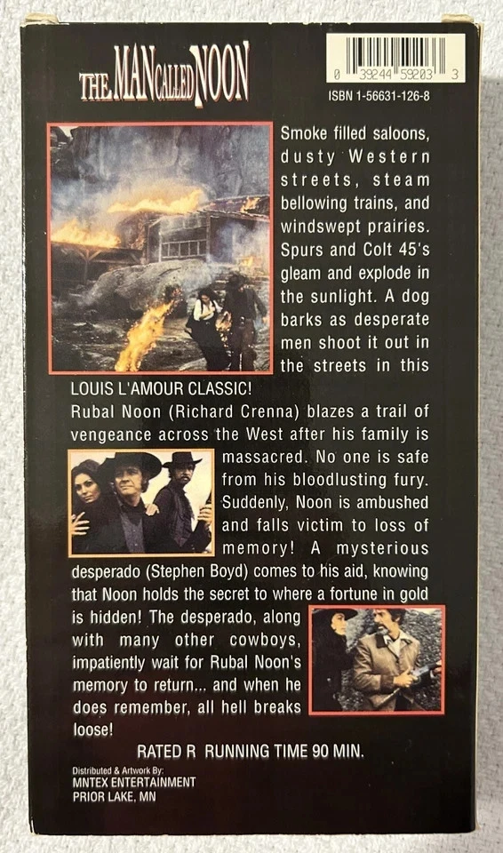 The Man Called Noon (VHS, 1993, 1973 Film) Richard Crenna - VG+ Tested - Image 2 of 4