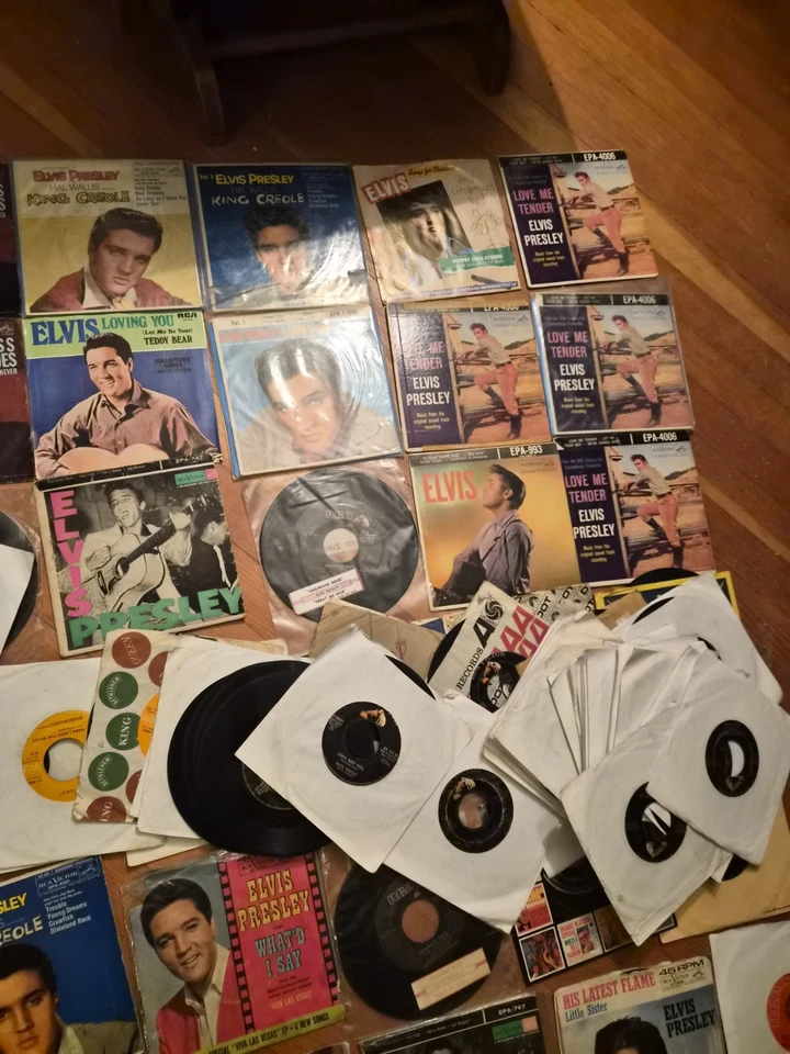 HUUGE!! Elvis Presley 1950s-60s-70s RCA 45RPM EP/single Lot Of Over 132 Records! Foto 4 de 4