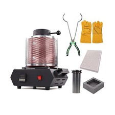 HIPOGT 2100W Electric Gold Melting Furnace with 3KG Graphite Crucible for Mel...