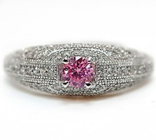 1CT Heat Treated Pink Topaz 925 Genuine Sterling Silver Ring Sz 6,7,8 MK5