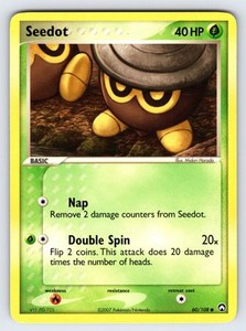 Seedot 60/108 2007 EX Power Keepers Pokemon Card TCG Non Holo Common - Lp