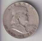 1949-S FRANKLIN HALF-DOLLAR .50¢ SAN FRANCISCO 90% SILVER UNITED STATES MINT